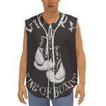 Victory King Of Boxing Print Sleeveless Baseball Jersey