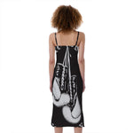 Victory King Of Boxing Print Slim Fit Midi Cami Dress