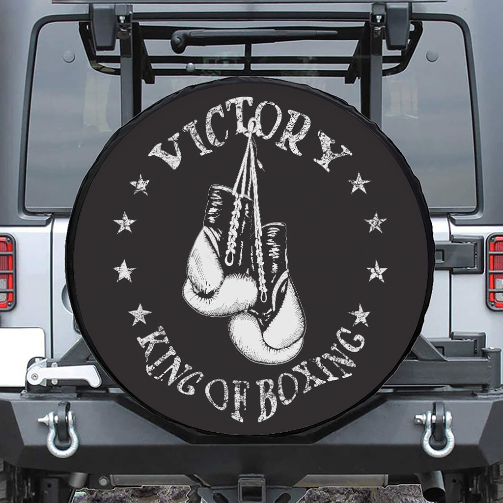 Victory King Of Boxing Print Tire Cover