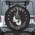 Victory King Of Boxing Print Tire Cover With Camera Hole