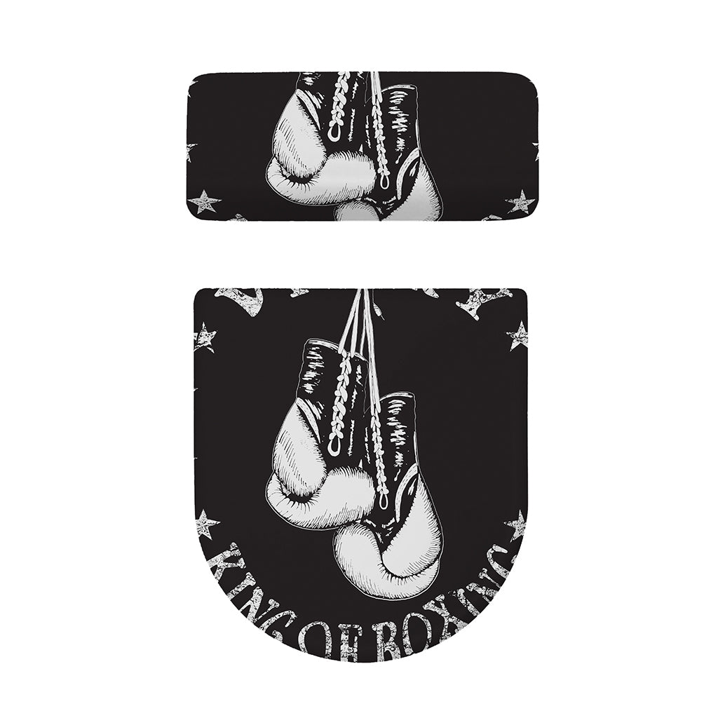 Victory King Of Boxing Print Toilet Lid And Tank Cover Set