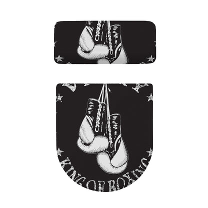Victory King Of Boxing Print Toilet Lid And Tank Cover Set