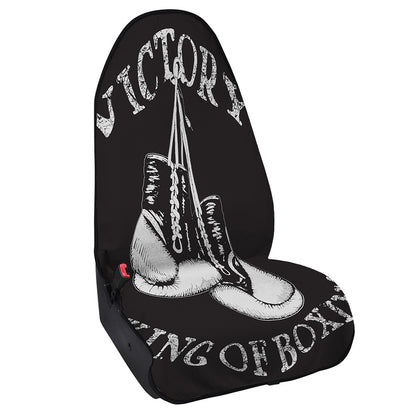Victory King Of Boxing Print Waterproof Car Seat Cover