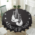 Victory King Of Boxing Print Waterproof Round Tablecloth