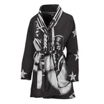 Victory King Of Boxing Print Women's Bathrobe
