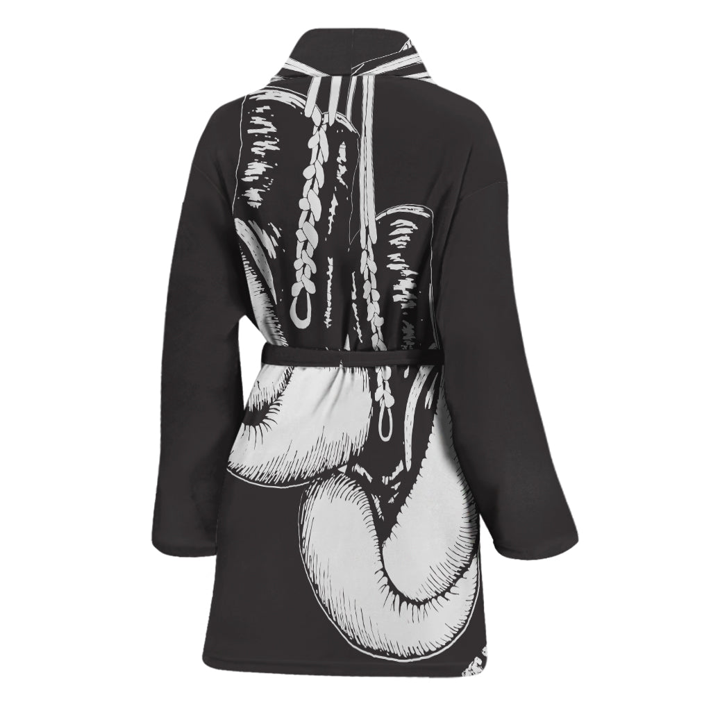 Victory King Of Boxing Print Women's Bathrobe