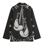 Victory King Of Boxing Print Women's Blazer