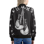 Victory King Of Boxing Print Women's Bomber Jacket