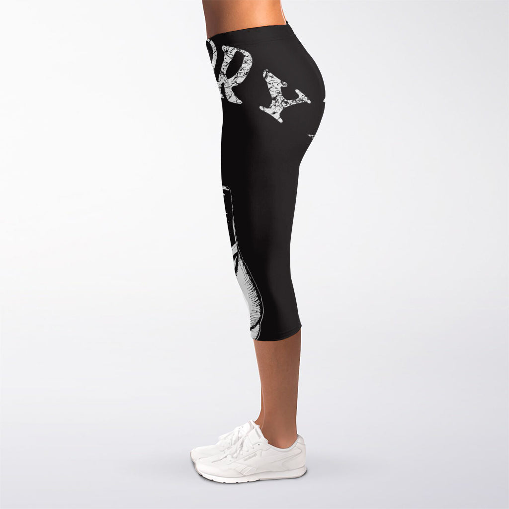 Victory King Of Boxing Print Women's Capri Leggings