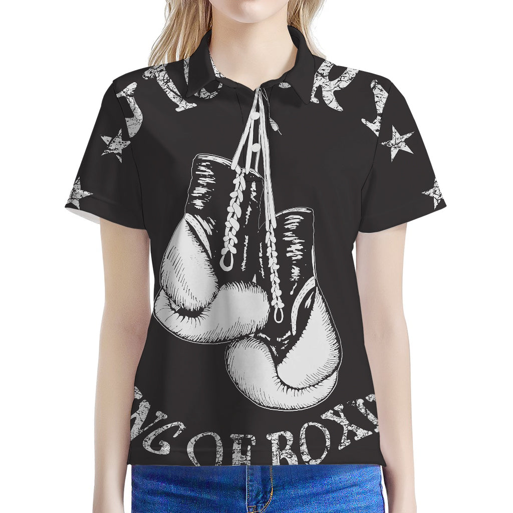 Victory King Of Boxing Print Women's Polo Shirt