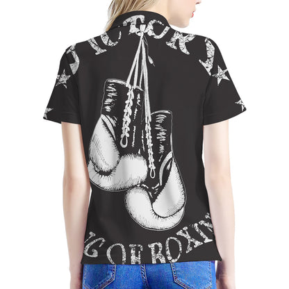 Victory King Of Boxing Print Women's Polo Shirt