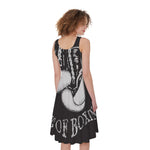 Victory King Of Boxing Print Women's Sleeveless Dress
