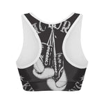 Victory King Of Boxing Print Women's Sports Bra