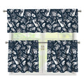 Video Game Devices Pattern Print 3 Piece Kitchen Curtains