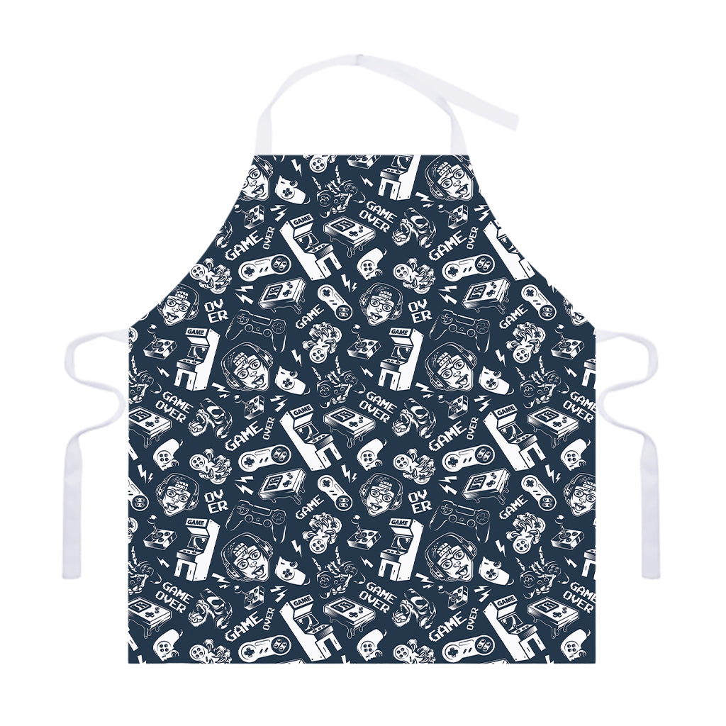 Video Game Devices Pattern Print Adjustable Apron