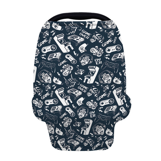 Video Game Devices Pattern Print Baby Seat Cover