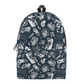 Video Game Devices Pattern Print School Backpack