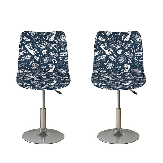 Video Game Devices Pattern Print Bar Stool Covers