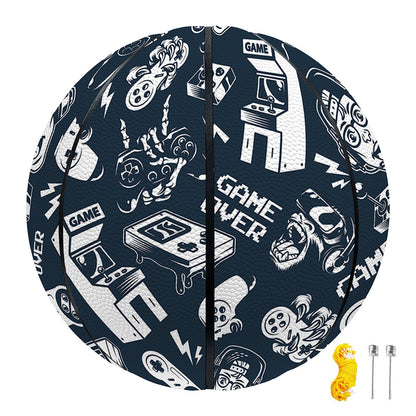 Video Game Devices Pattern Print Basketball