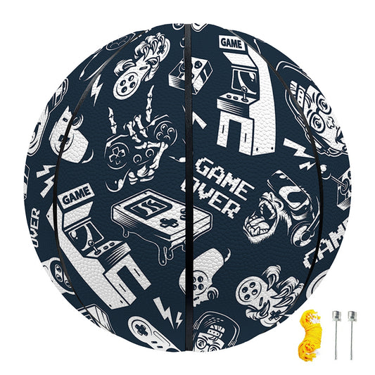 Video Game Devices Pattern Print Basketball