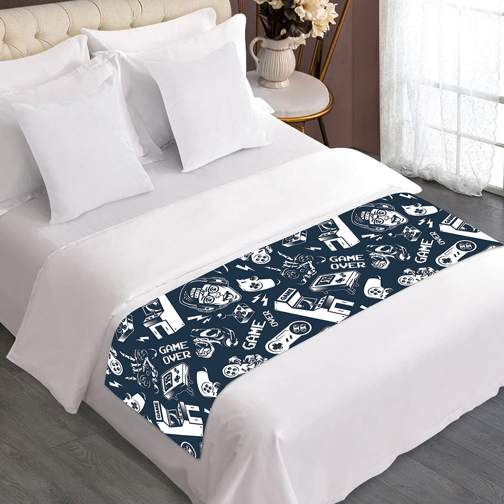 Video Game Devices Pattern Print Bed Runner