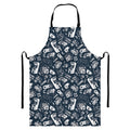 Video Game Devices Pattern Print Bib Apron With Pocket