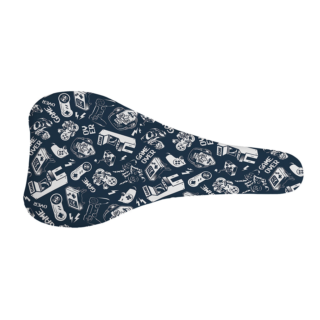 Video Game Devices Pattern Print Bicycle Seat Cover