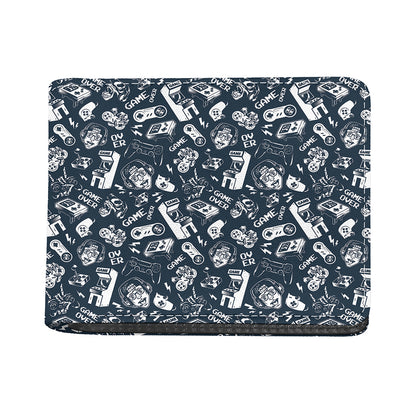 Video Game Devices Pattern Print Bifold Wallet