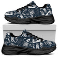 Video Game Devices Pattern Print Black Chunky Shoes