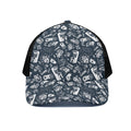 Video Game Devices Pattern Print Black Mesh Trucker Hat