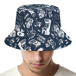 Video Game Devices Pattern Print Bucket Hat