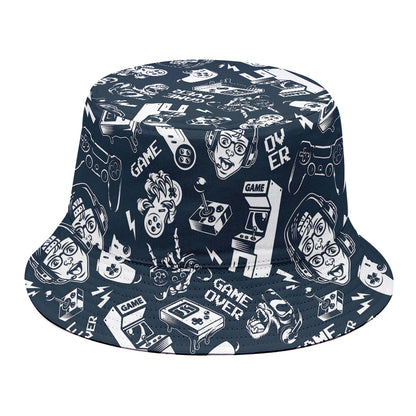 Video Game Devices Pattern Print Bucket Hat