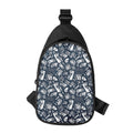 Video Game Devices Pattern Print Sling Bag