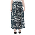 Video Game Devices Pattern Print Chiffon Maxi Skirt