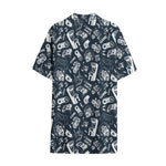 Video Game Devices Pattern Print Cotton Hawaiian Shirt