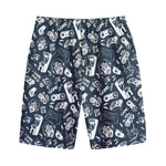 Video Game Devices Pattern Print Cotton Shorts
