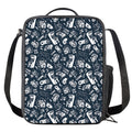 Video Game Devices Pattern Print Crossbody Lunch Bag