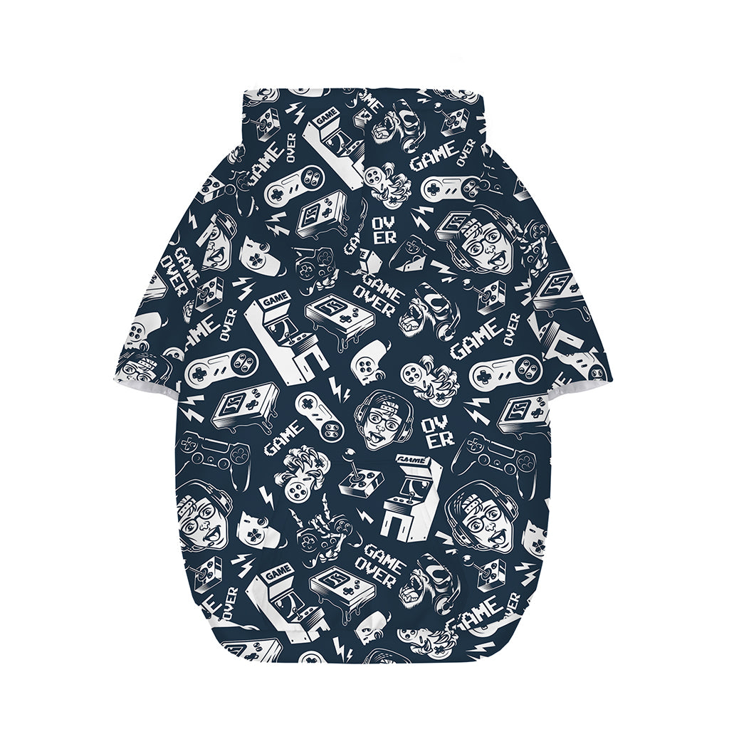 Video Game Devices Pattern Print Dog Zip Up Hoodie