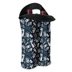 Video Game Devices Pattern Print Double Neoprene Wine Tote