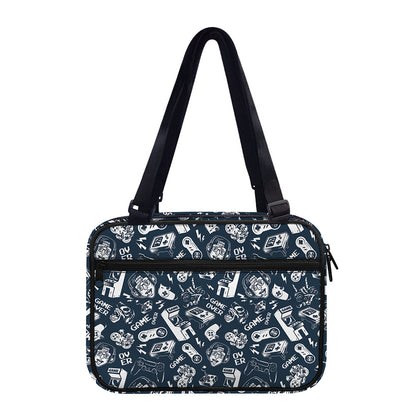 Video Game Devices Pattern Print Double Strap Bible Bag