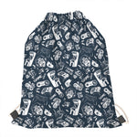 Video Game Devices Pattern Print Drawstring Bag