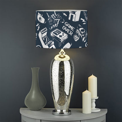 Video Game Devices Pattern Print Drum Lamp Shade