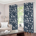 Video Game Devices Pattern Print Extra Wide Grommet Curtains