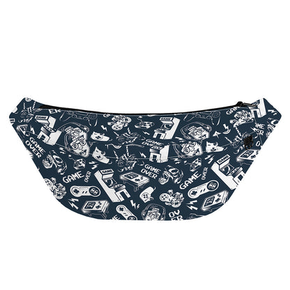 Video Game Devices Pattern Print Fanny Pack