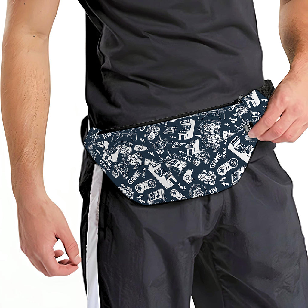 Video Game Devices Pattern Print Fanny Pack