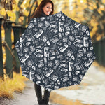 Video Game Devices Pattern Print Foldable Umbrella