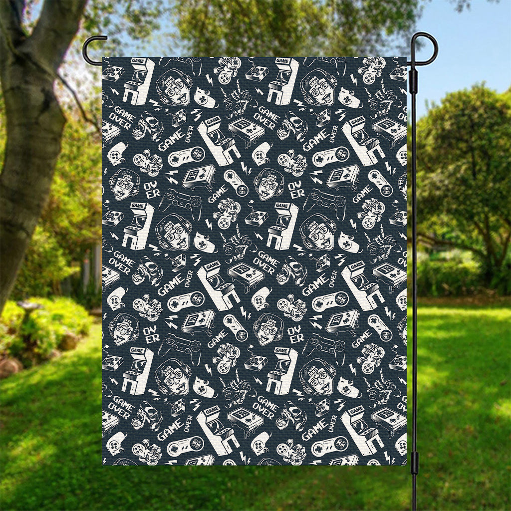 Video Game Devices Pattern Print Garden Flag