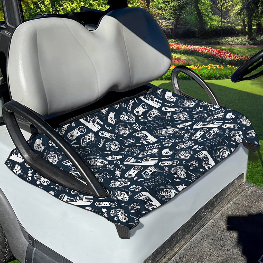 Video Game Devices Pattern Print Golf Cart Seat Cover