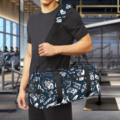 Video Game Devices Pattern Print Gym Bag