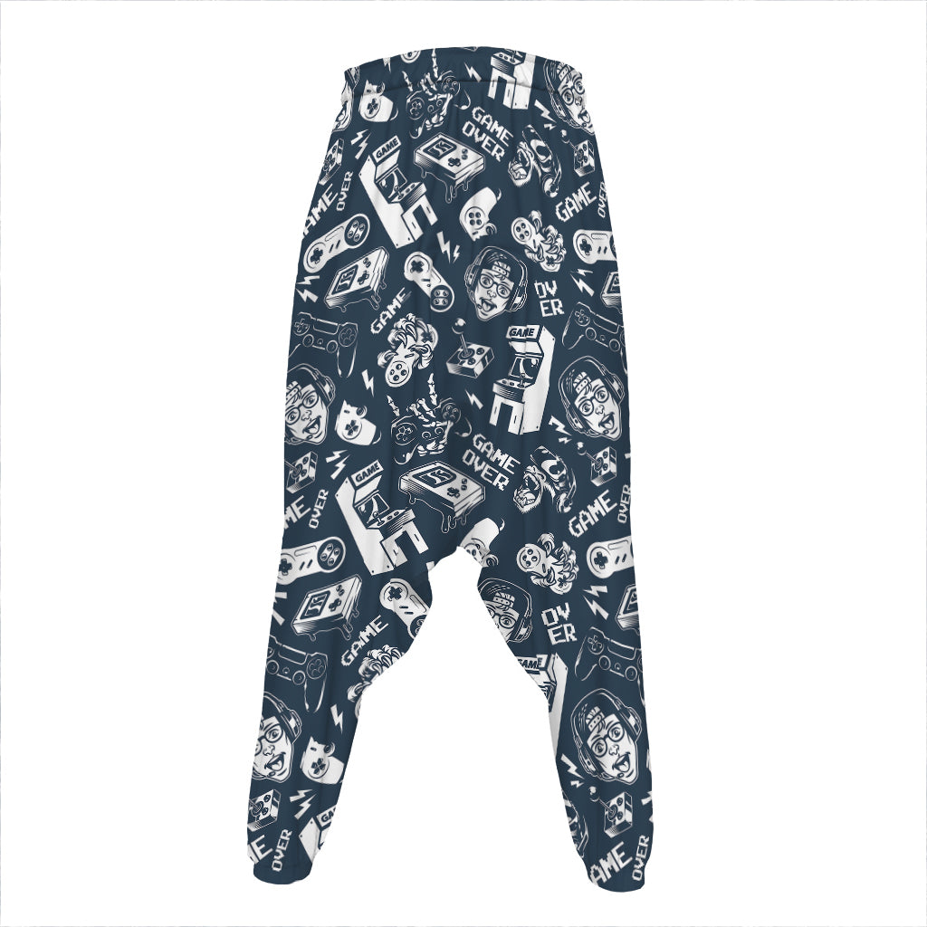 Video Game Devices Pattern Print Hammer Pants